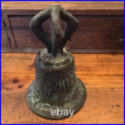 Antique 7 Bronze Spanish Colonial Mission Bell Church Bell 1818 Mexico