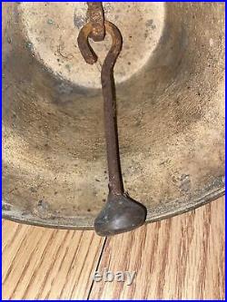 Antique Albertano Freres Fonderie Bulle Cow Bull Bell With Leather Strap 6 Tall