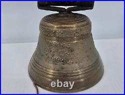 Antique Albertano Frères Swiss Bronze Cowbell with Leather Strap