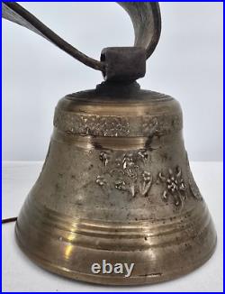 Antique Albertano Frères Swiss Bronze Cowbell with Leather Strap