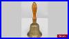Antique American Victorian Brass School Bell With Light