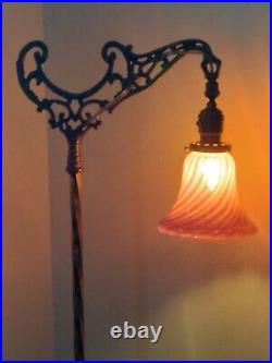 Antique Art Bridge Arm Floor Lamp. With shade
