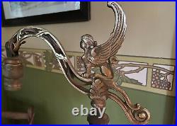 Antique Art Deco Art Nouveau Bridge Arm Floor Lamp