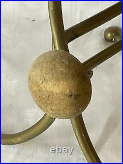 Antique Art Nouveau Brass Dinner Gong Bell Striker Table Top Crafts Aesthetic