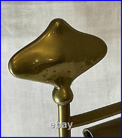 Antique Art Nouveau Brass Dinner Gong Bell Striker Table Top Crafts Aesthetic