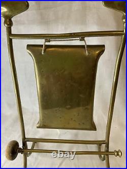 Antique Art Nouveau Brass Dinner Gong Bell Striker Table Top Crafts Aesthetic