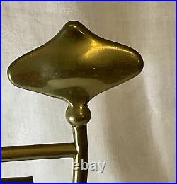 Antique Art Nouveau Brass Dinner Gong Bell Striker Table Top Crafts Aesthetic