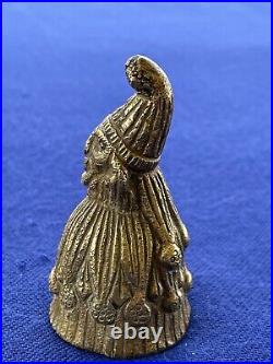 Antique Asian Solid Brass Art Bell Monkkey Face Figurine Home Decor Sound Metal