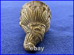 Antique Asian Solid Brass Art Bell Monkkey Face Figurine Home Decor Sound Metal