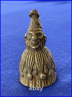 Antique Asian Solid Brass Art Bell Monkkey Face Figurine Home Decor Sound Metal