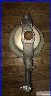 Antique Authentic Brass Train Locomotive Bell 14.75 Cast Iron Yoke Cradle