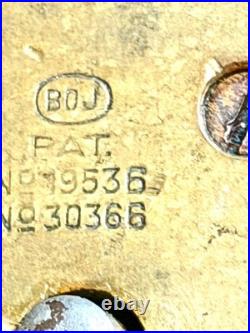 Antique BOJ Eibar Spain Damascene Mechanical Turtle Desk Bell Pat 19536 30366