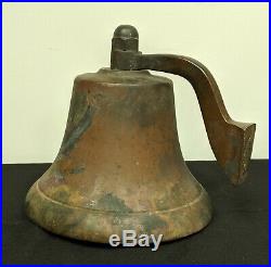 Antique BRONZE BELL 10 Across, Over 20 Pounds Ship, Railroad Brass