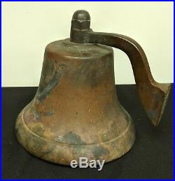 Antique BRONZE BELL 10 Across, Over 20 Pounds Ship, Railroad Brass