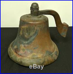 Antique BRONZE BELL 10 Across, Over 20 Pounds Ship, Railroad Brass