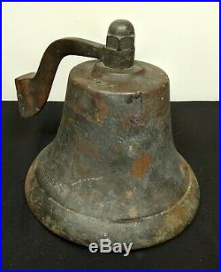 Antique BRONZE BELL 10 Across, Over 20 Pounds Ship, Railroad Brass