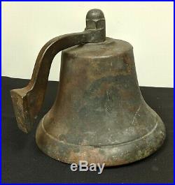 Antique BRONZE BELL 10 Across, Over 20 Pounds Ship, Railroad Brass