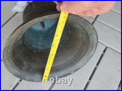 Antique BRONZE MISSION BELL, Large Spanish Colonial Brass Church No CLAPPER