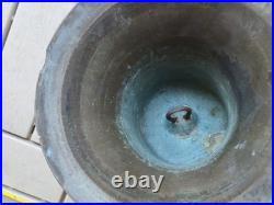 Antique BRONZE MISSION BELL, Large Spanish Colonial Brass Church No CLAPPER