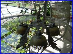 Antique Baroque Bronze Brass Catholic Alter Bells, Sanctus, Sacristy, Patina