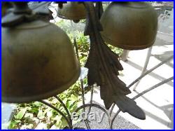 Antique Baroque Bronze Brass Catholic Alter Bells, Sanctus, Sacristy, Patina
