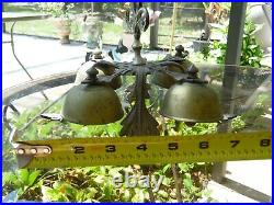 Antique Baroque Bronze Brass Catholic Alter Bells, Sanctus, Sacristy, Patina