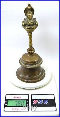 Antique Bell Brass Hindu God Garuda Temple Bell Old Rare Collectible. I9-115