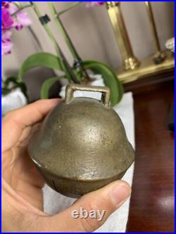 Antique Bell Chime Dinner School Temple RARE Vintage Beauty HEAVY