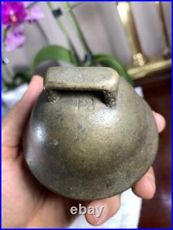 Antique Bell Chime Dinner School Temple RARE Vintage Beauty HEAVY