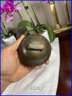 Antique Bell Chime Dinner School Temple RARE Vintage Beauty HEAVY