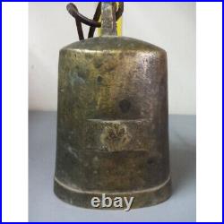 Antique Bell Figure On Brass 628 Gr Good Condition Collectables