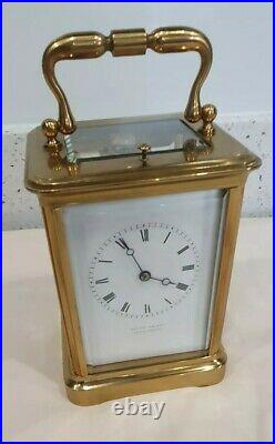 Antique Bell Strike Repeat 4 Glass Carriage Clock Henry Bright Lemington