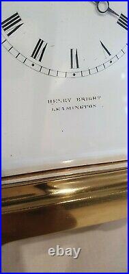 Antique Bell Strike Repeat 4 Glass Carriage Clock Henry Bright Lemington