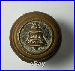 Antique Bell System Office Brass or Bronze Door Knob Telephone RARE
