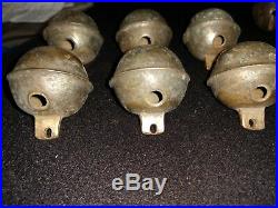 Antique Bells Sleigh Jingle Brass Bells 1 1/2 Lot 6 Units Horse Harness Bells