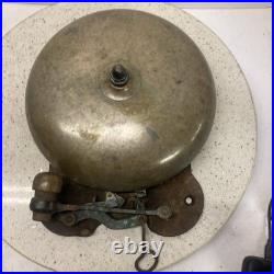 Antique Boxing Bell Ring Side Brass Bell 10 Inches Diameter Wooden Striker, Heavy