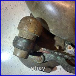 Antique Boxing Bell Ring Side Brass Bell 10 Inches Diameter Wooden Striker, Heavy