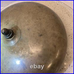 Antique Boxing Bell Ring Side Brass Bell 10 Inches Diameter Wooden Striker, Heavy