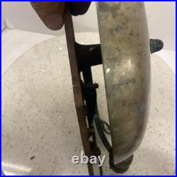 Antique Boxing Bell Ring Side Brass Bell 10 Inches Diameter Wooden Striker, Heavy