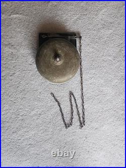 Antique Boxing Bell Ring Side Brass Bell 11 Inches Diameter Wooden Striker, Heavy