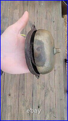 Antique Brass And Cast Iron Bell Fire Alarm Boxing Door Bell PAT JULY 1878
