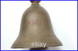 Antique Brass Bell 8 LAND OF LINCOLN ILLINOIS Railroad Business School