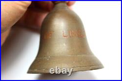 Antique Brass Bell 8 LAND OF LINCOLN ILLINOIS Railroad Business School