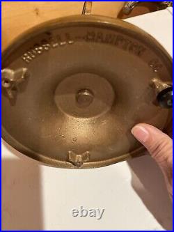 Antique Brass Bell By Russell Hampton Company- Love Civitan-9 By 6