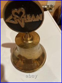 Antique Brass Bell By Russell Hampton Company- Love Civitan-9 By 6