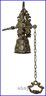 Antique Brass Bell Evangelist Bell Marcus Lucas Johannes Matheus Complete Chain