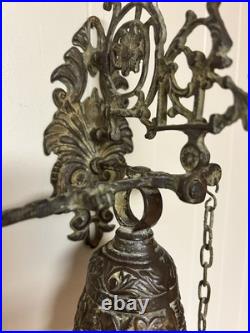 Antique Brass Bell Evangelist Bell Marcus Lucas Johannes Matheus Complete Chain
