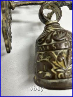 Antique Brass Bell Evangelist Bell Marcus Lucas Johannes Matheus Complete Chain