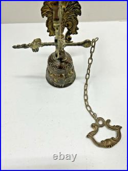 Antique Brass Bell Evangelist Bell Marcus Lucas Johannes Matheus Complete Chain