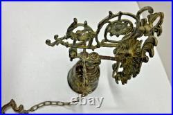 Antique Brass Bell Evangelist Bell Marcus Lucas Johannes Matheus Complete Chain